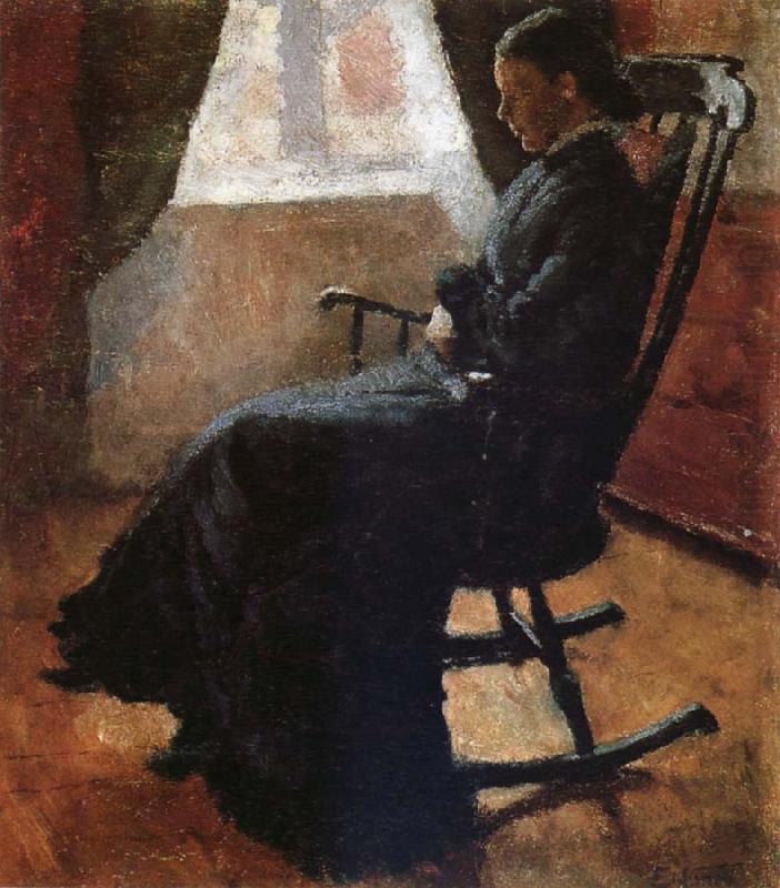 Edvard Munch Karen auntie sitting a rocking chair